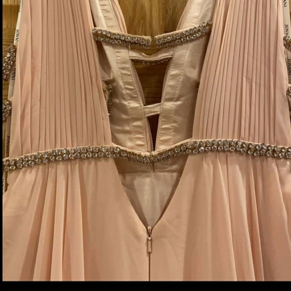 Jovani Sleeveless V Neck Gown W/ Lattice Details - Picture 11 of 15